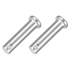 2Pcs 3/8" x 1-9/16" Single Hole Clevis Pins, 304 Stainless Steel Flat Head Pins