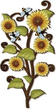 Wooden Sunflower Wall Decor Hanging Sunflower Outdoor Decor Rustic Flower Wal...