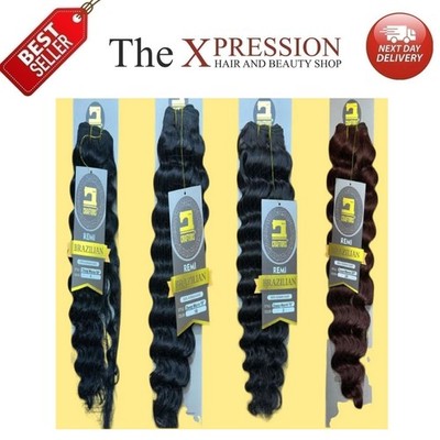 CRAFTORS Brazilian Deep Wave 100 % Echthaar-Extensions 22 Zoll Next Day UK