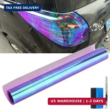 Lzlrun 12 By 48 Inches Self Adhesive Auto Car Tint Chrome Chameleon Headlight Ta