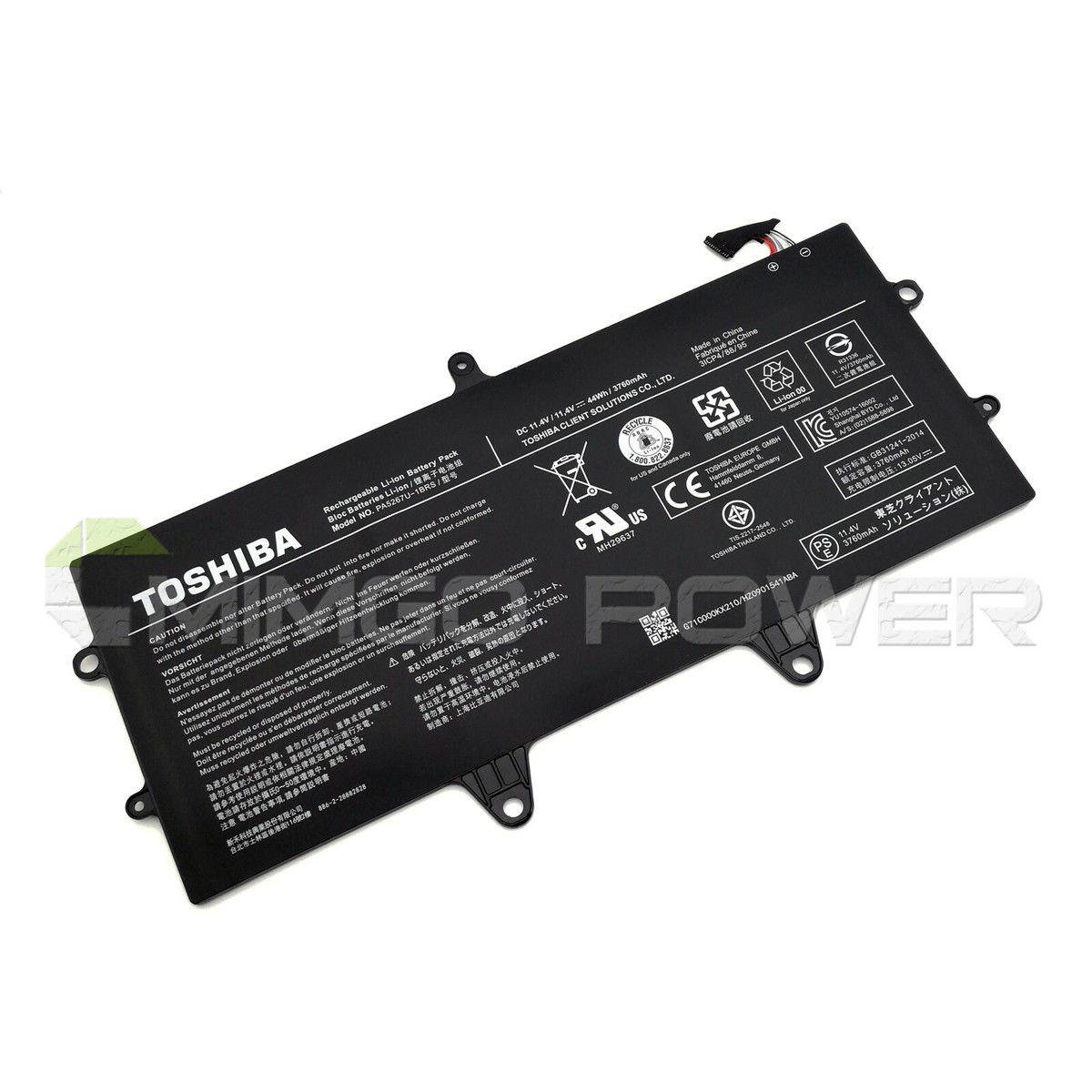 New Genuine PA5267U-1BRS OEM 44Wh Battery for Toshiba Portege X20W