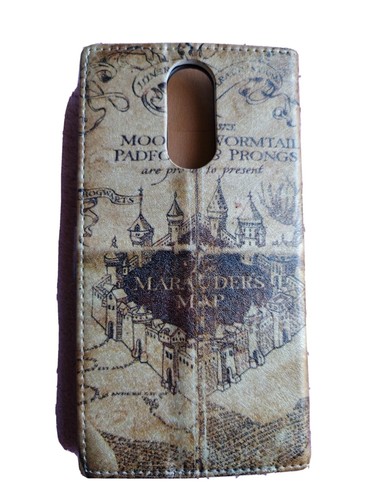 Brand New Marauders Map wallet or Flip Case For LG Q7/Q7 Plus with 3 Card Slots - Picture 2 of 4