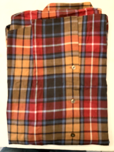 Alex Cannon Dress Shirt Button Multi Plaid Cotton Long Sleeve Men's XL - Picture 4 of 4
