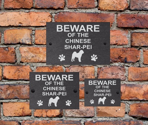 Beware of the Dog Slate Door Gate House Sign 3 Sizes All Breeds available A - C - Picture 29 of 34