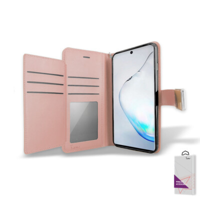 For iPhone 11/Pro/Pro Max Case, Double Fold Folio Leather Card Holder Cover Case