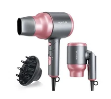 Wavytalk Portable Hair Dryer with Diffuser, Foldable Mini Hair Dryer with Lig...