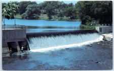Postcard - The Sauk River Dam - Melrose, Minnesota