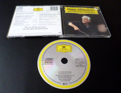 CD BRAHMS Symphony 2 Bernstein Academic Overture Wiener Philharmoniker DG PDO WG