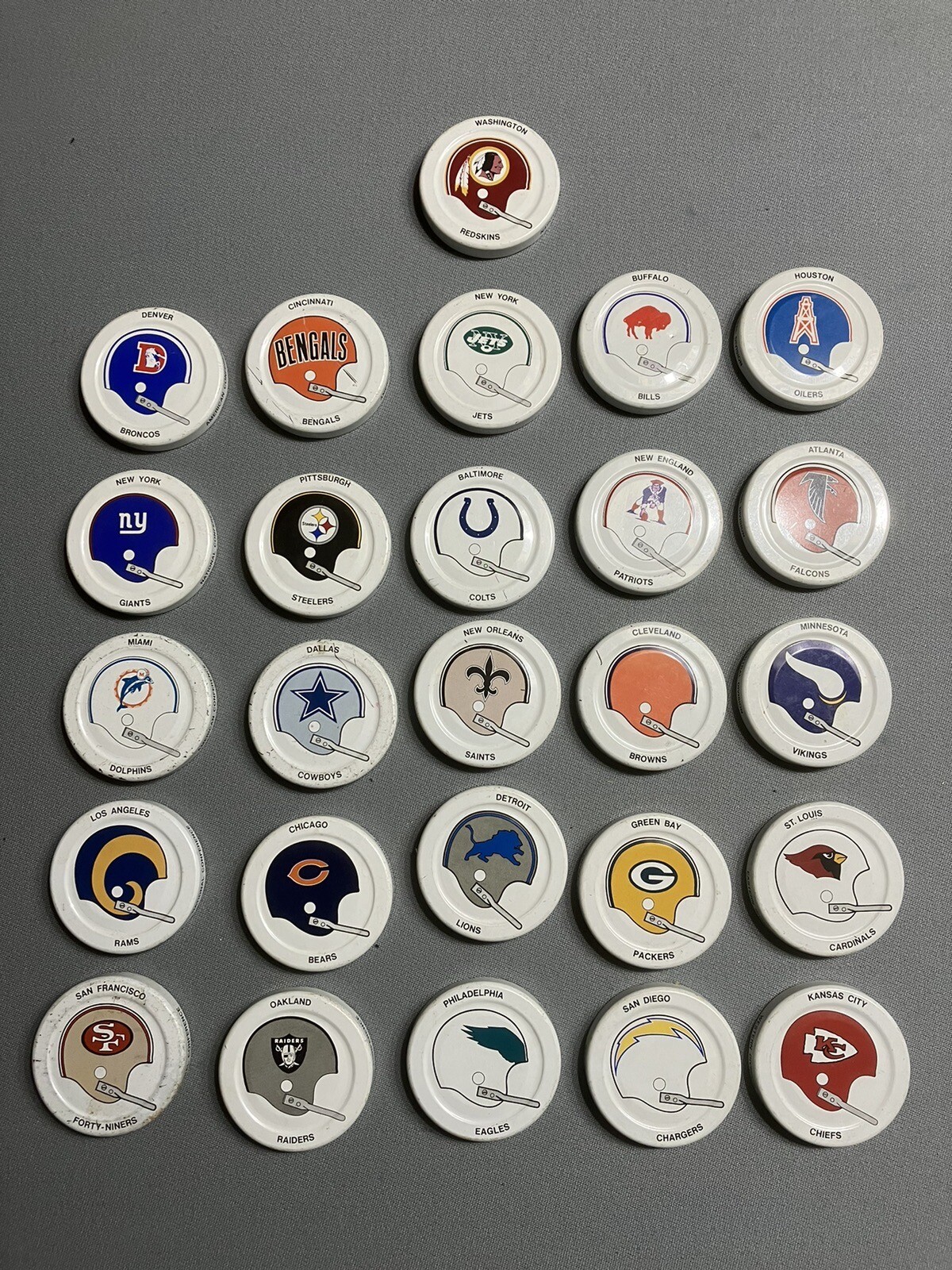 Vintage Gatorade NFL Bottle Caps Complete Set Of 26 Plus Doubles eBay