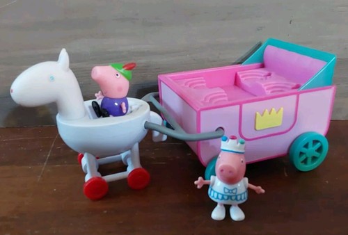 Juego Carruaje Princesa Peppa Pig con Personajes y Sonidos Originales Funciona