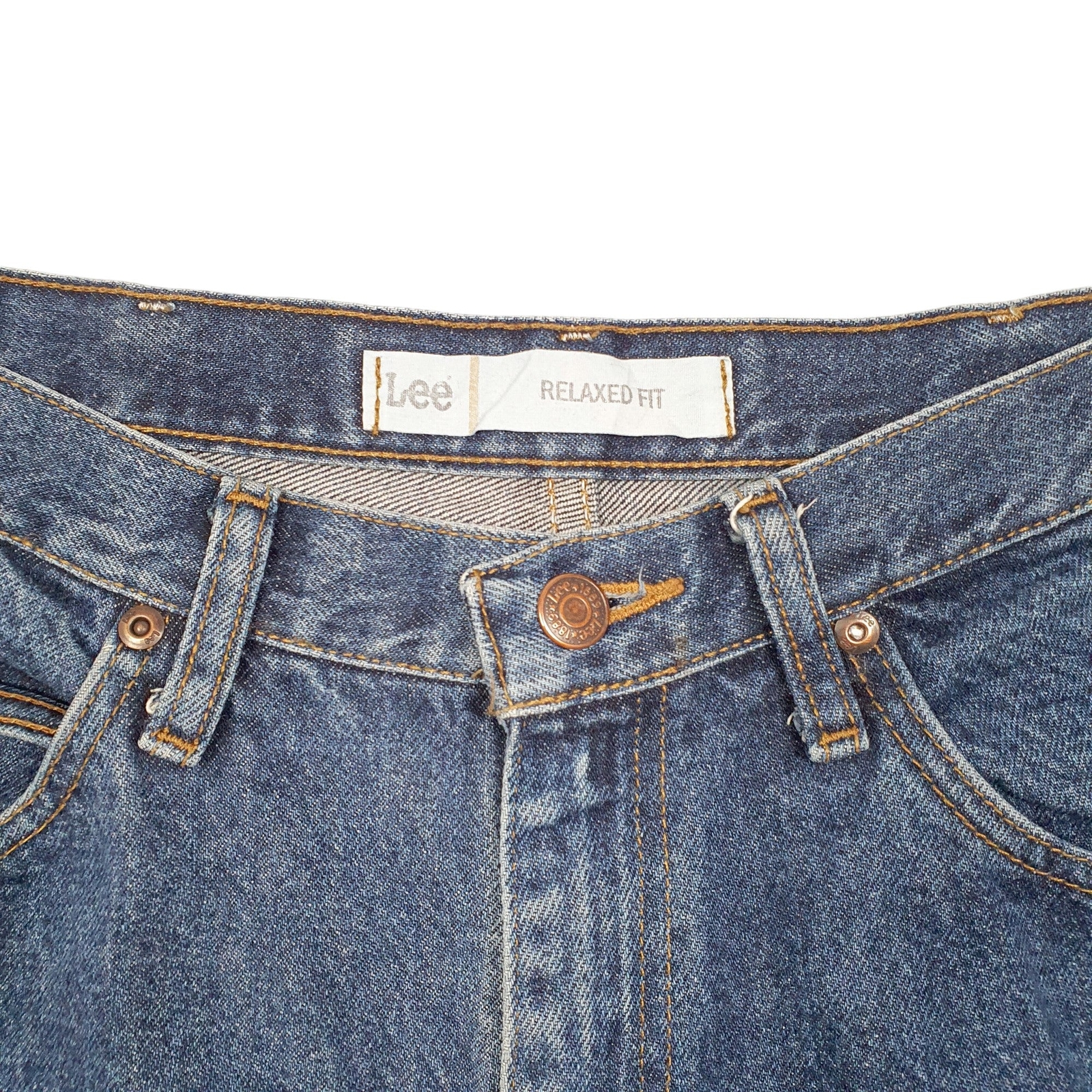LEE Casual Jeans Regular Fit Blue Denim Trousers Mens Relaxed W36 L32 image 2