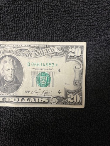 Series 1974 $20 Dollar Bill Star Note Federal Reserve Cleveland Ohio Circulated - Picture 7 of 16