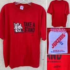 vintage Take A Stand Communications Workers Of America t shirt made in USA XL 48