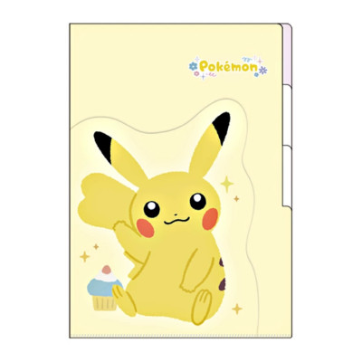 Pokémon Center 3 Index A4 Clear Folder Die Cut Pockets, Pikachu & Mimikyu