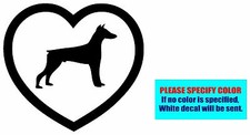 Doberman Heart 013 Vinyl decal sticker Graphic Die Cut CAR Truck Window 6"