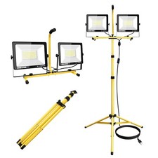 Willpower Tripod Stand LED Work Light 100W 2 Dual Head LED Floodlight Adjusta...