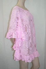 Lilly Pulitzer Atley Lace Coverup Dress Peony Pink Paradise Found S/M 009076 NWT