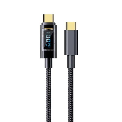 USB-C auf USB C Kabel 5A PD 100W Schnellladekabel LED Display Typ C Ladegerät