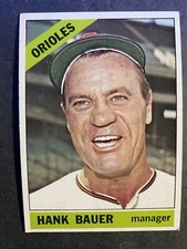 1966 Topps Baseball Hank Bauer Baltimore Orioles Manager Card #229 (b)