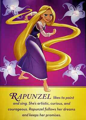 Rapunzel Likes to Paint & Sing - Disney Princess Mini Poster 7.5x11