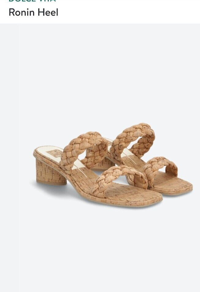 Dolce Vita Ronin Heel Cork Tan Size 8.5 New $115