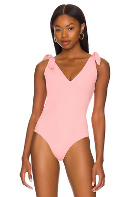 Show Me Your MUMU L122319 Womens Pink Kylo Textured Bodysuit Size M