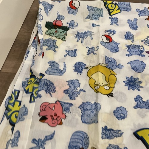 VTG Pokemon Twin Flat sheet Nintendo USA Springs Industries NEW 1995 1996 1998 - Picture 9 of 9
