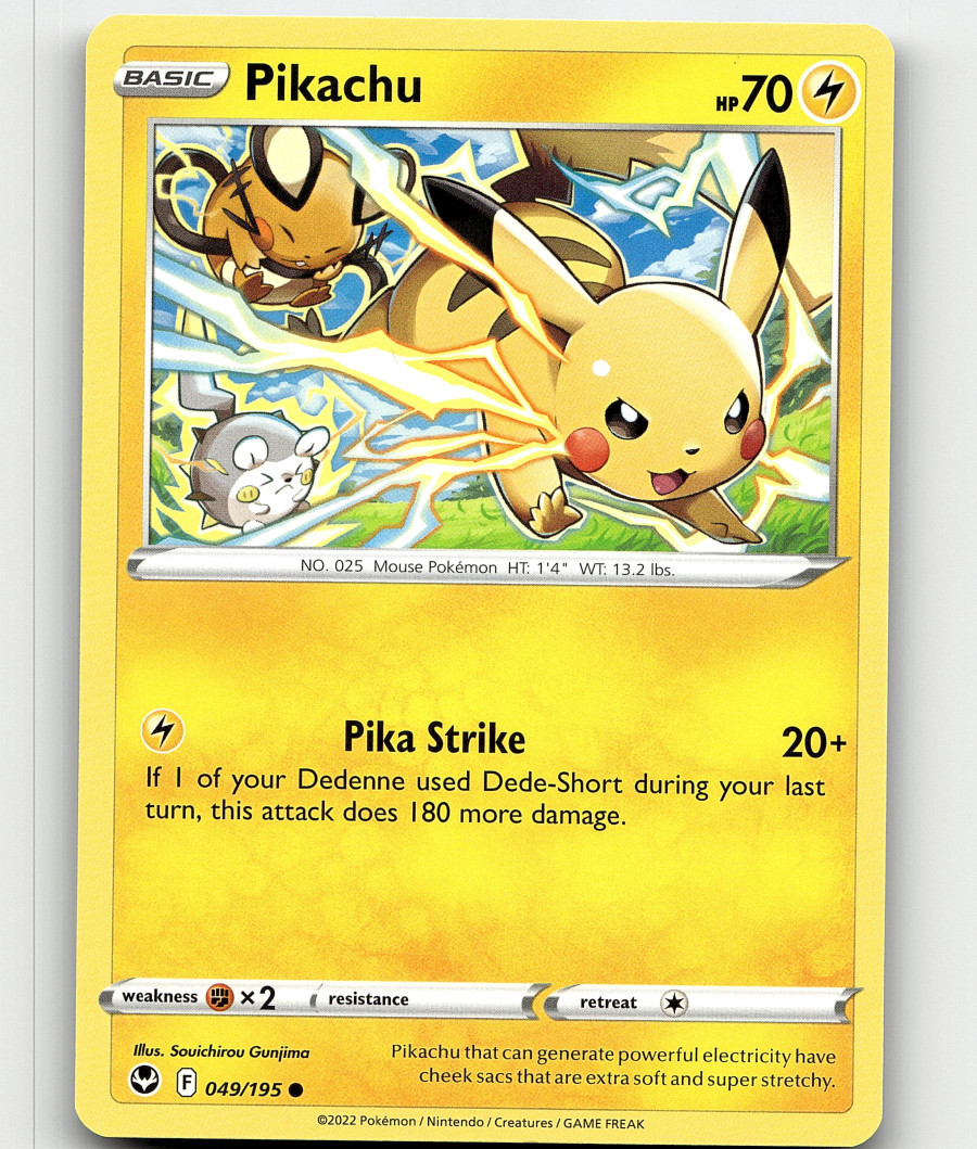 Pokemon Pikachu 49/195 Silver Tempest NM/M