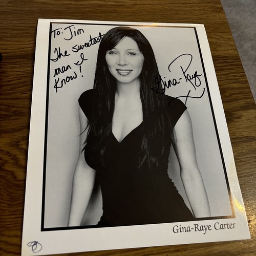 Gina-Raye Carter Pressefoto s/w 8x10 signiert