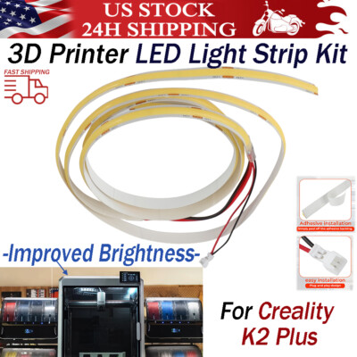 For Creality K2 Plus 3D Printer LED Light Upgrade Kit Adhesive On Plug-N-Play