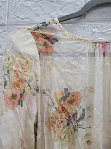 New By Timo Tiered Jacquard Open Back Long Sleeve Maxi Dress Size Small - Picture 3 of 10