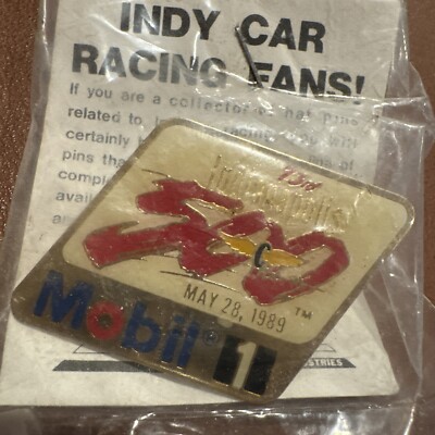 1989 Indianapolis Indy 500 Annual Event sponsors Pin by Mobil 1 new