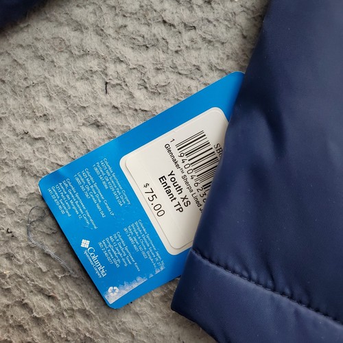 Columbia Sportswear Jacket Youth Size XS Navy Glennaker Sherpa Lined Full Zipper - Picture 11 of 11