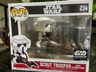 Funko Pop! Scout Trooper with Speeder Bike 234 Star Wars Smuggler's Bounty NIB