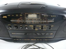 JVC RC-X520 Portable Stereo AM/FM CD Dual Cassette no RW/FF Stereo Dubbing