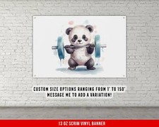 Motivational Home Gym Banner Flag - Weightlifting Fitness Decor