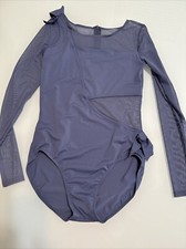 Balera Long Sleeve Blue Leotard LA Once Pc Dance Vs5