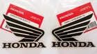Honda GENUINE Wing Fuel Tank Decal Wings Sticker 80mm BLACK + SILVER *UK STOCK*