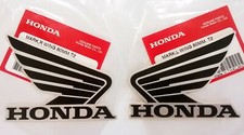 Honda GENUINE Wing Fuel Tank Decal Wings Sticker 80mm BLACK + SILVER *UK STOCK*