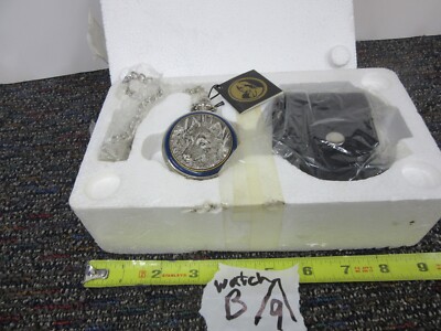 Franklin Mint Collector Timepieces Pocket Watch International Wolf