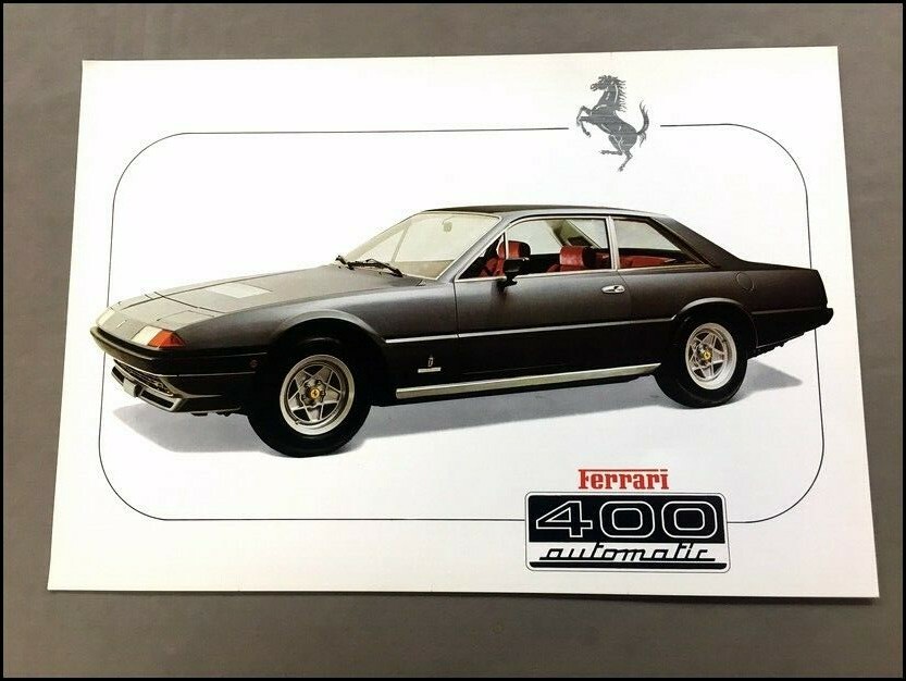 1976 1977 1978 Ferrari 400 Automatic 1-page Factory Car Brochure 
