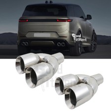 For Land Rover Range Rover Sport 2x Dual Exhaust Tip 2.5" Inlet 3.5" Outlet 9.5"
