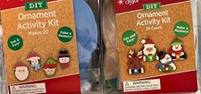DIY Christmas Felt Ornaments 2 Sets 40 Ct Total New