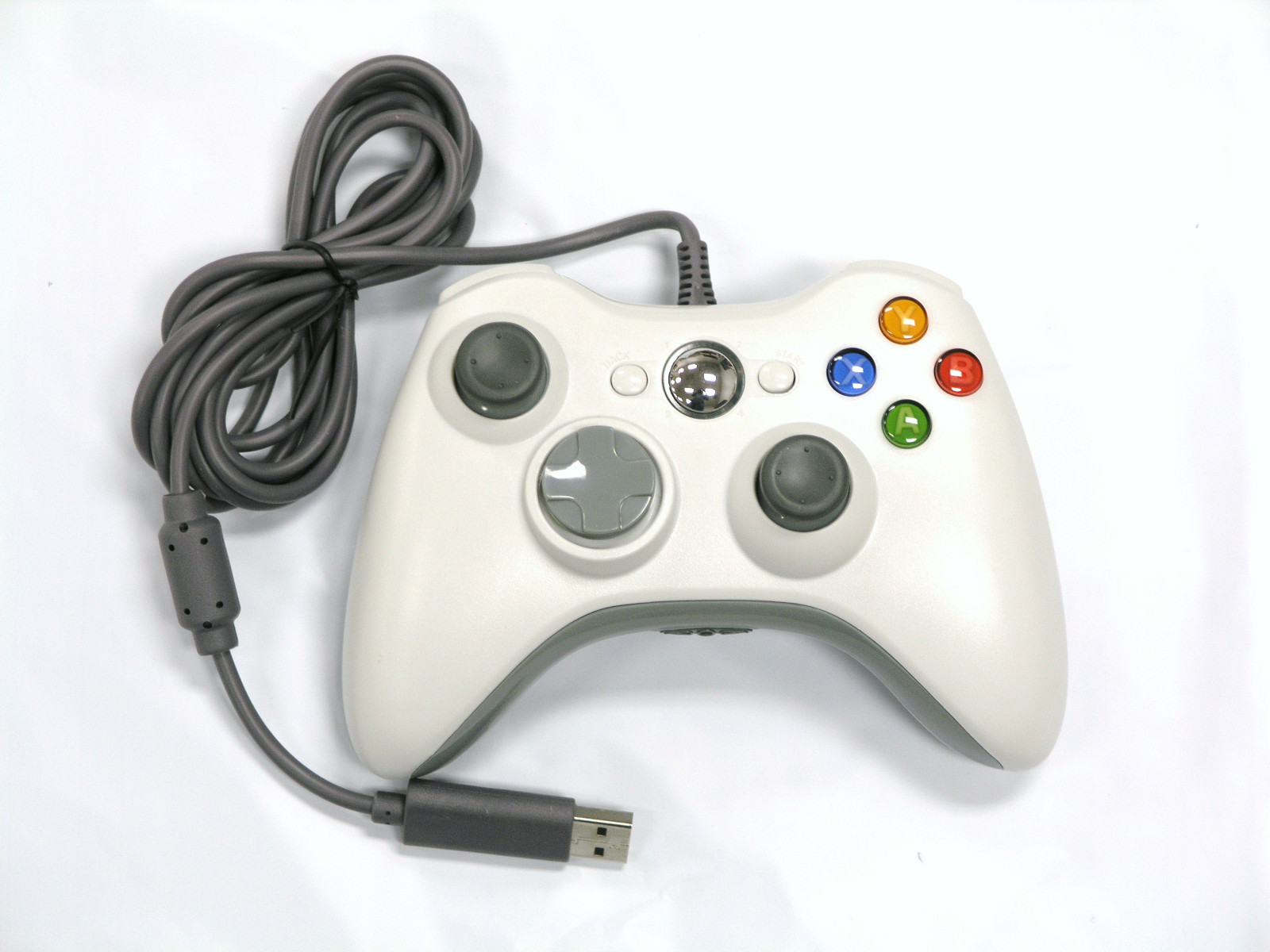 Old Skool Wired Xbox 360 Pc Dual Analog Rumble Controller White Ebay