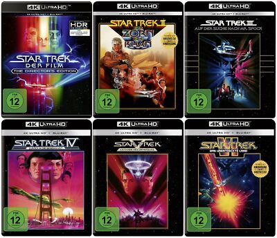 Star Trek 1+2+3+4+5+6 im Set - 4K Ultra HD # UHD+BLU-RAY-SET-NEU