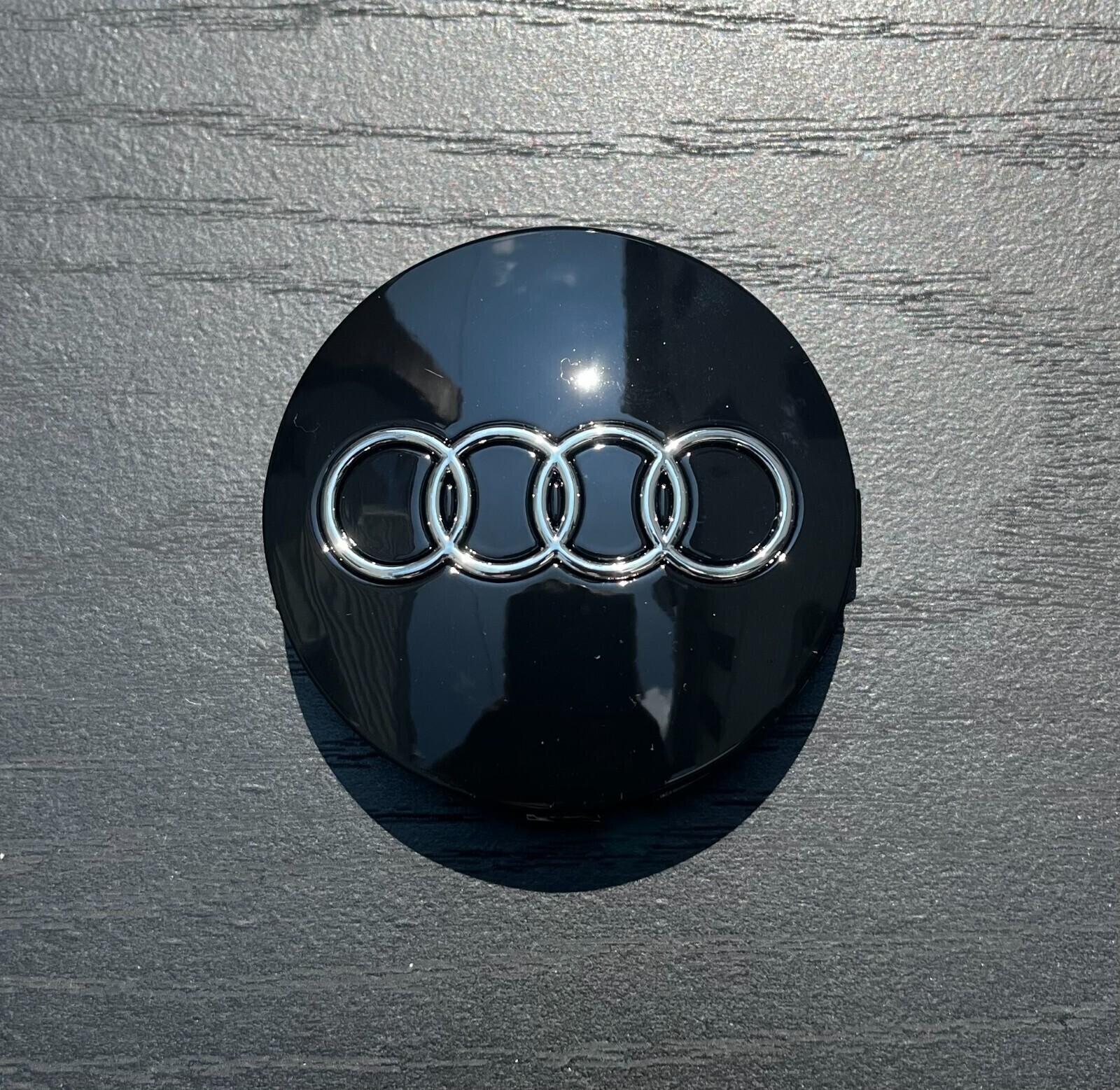 Gloss Black Audi Wheel Center Caps Chrome Logo 60 MM Set of 4 Cuisine