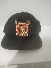 Vintage BUCKS Cigarettes "Buck The System" Snapback Hat Cap Deer - Made In USA