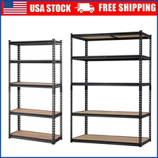 5-Tier Heavy Duty Adjustable Metal Shelving Garage Storage Utility Rack Shelves