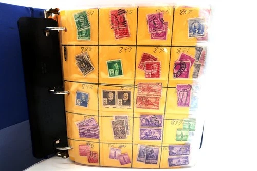 Vintage US STAMPS Used in Binder Marked Scott 884 - 2079 Large Lot of Stamps