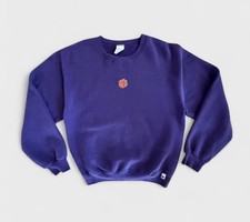 VTG Rus Athletic Clemson Tigers Crewneck Sweatshirt Sz S - Embroidered - US Made